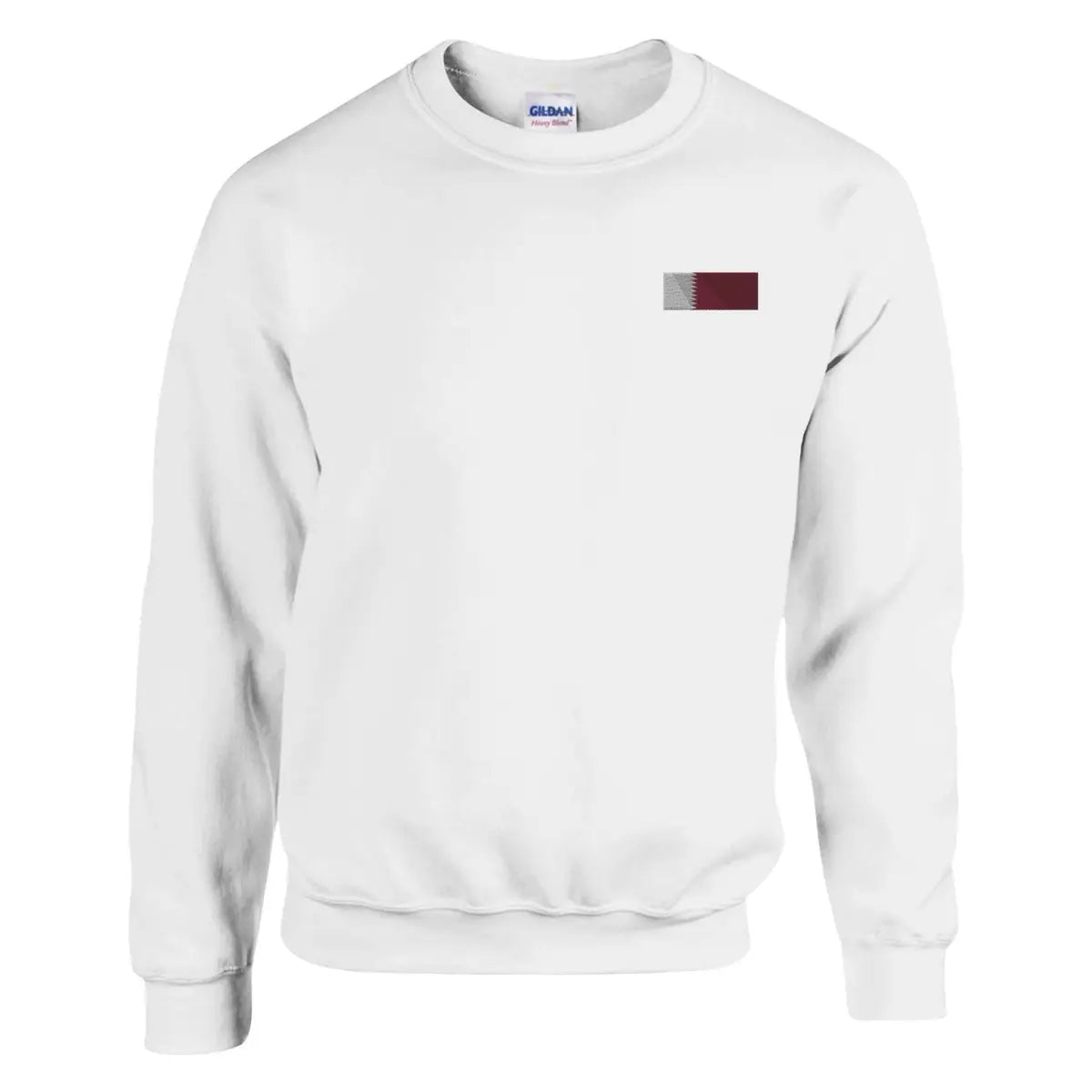 Sweat-shirt Drapeau du Qatar en broderie - Pixelforma 