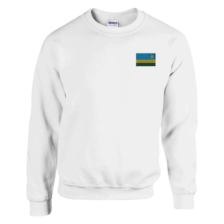 Sweat-shirt Drapeau du Rwanda en broderie - Pixelforma 