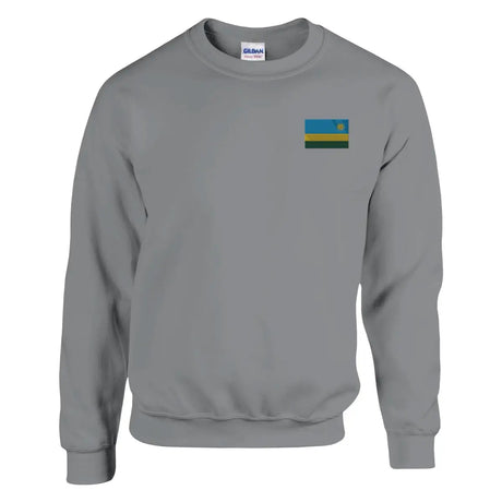 Sweat-shirt drapeau du rwanda en broderie - pixelformaflag