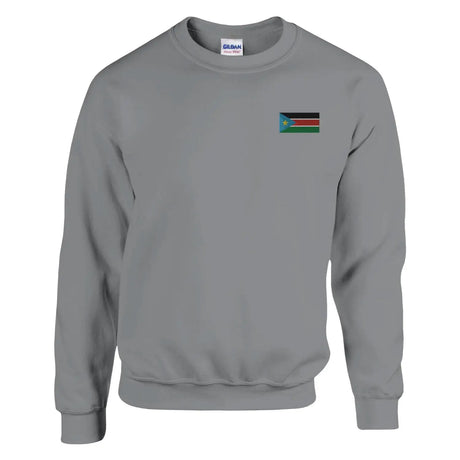 Sweat-shirt drapeau du soudan du sud en broderie - pixelformaflag