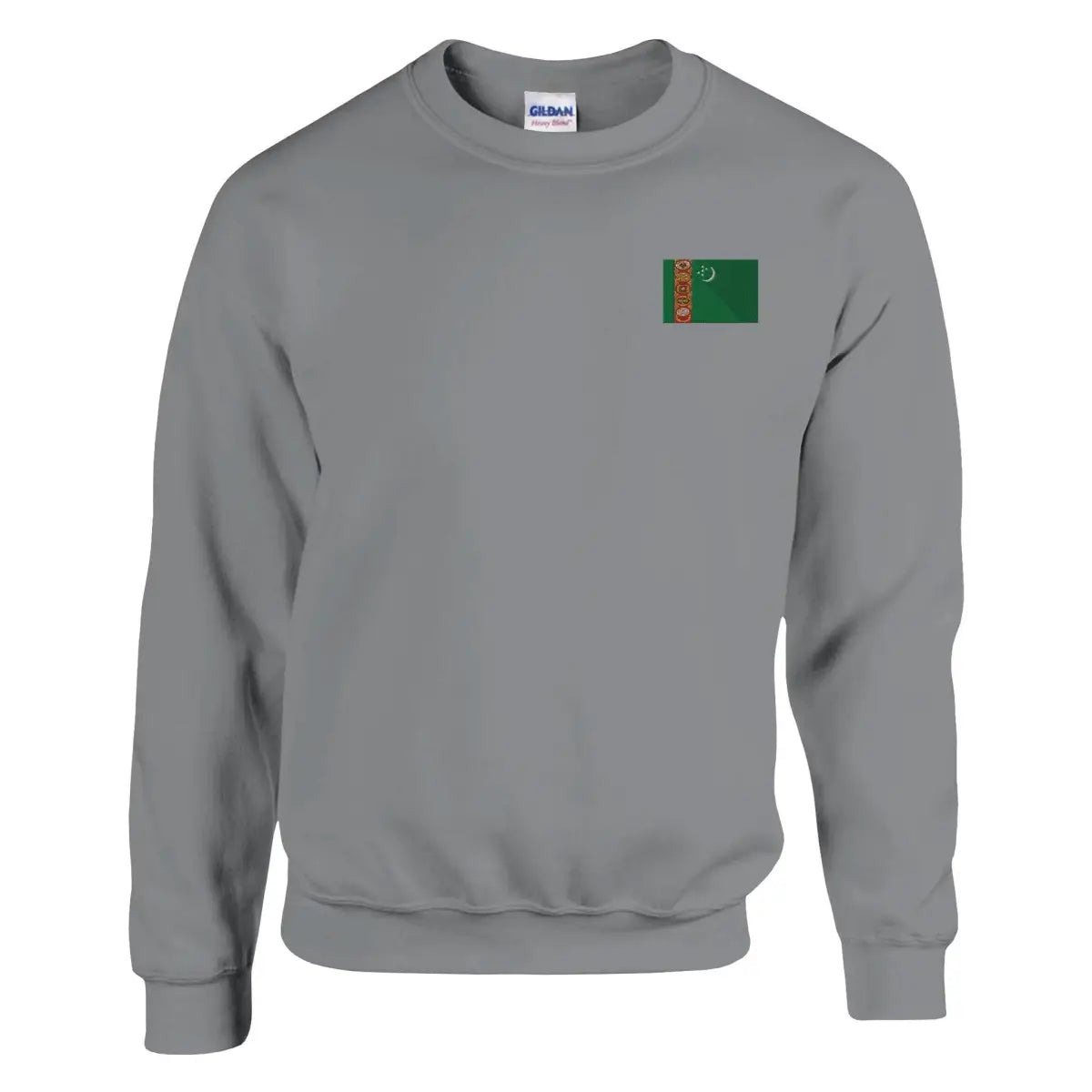 Sweat-shirt drapeau du turkménistan en broderie - pixelformaflag