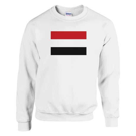 Sweat-shirt drapeau yémen coton mélangé brodé doux