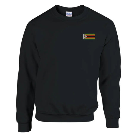 Sweat-shirt Drapeau du Zimbabwe en broderie - Pixelforma 