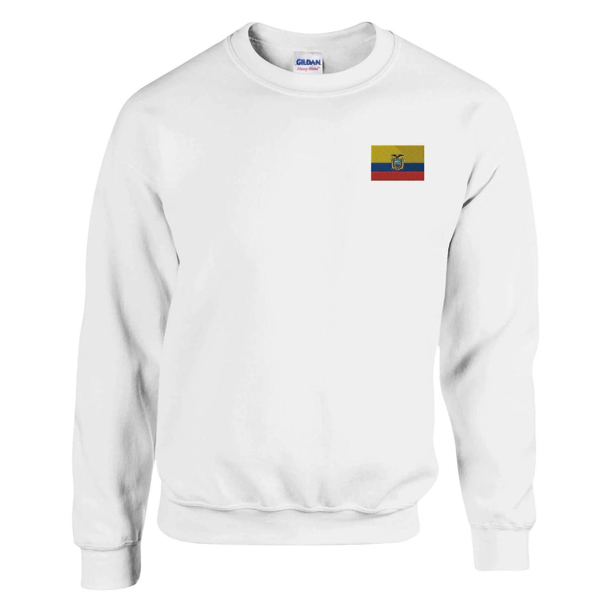 Sweat-shirt drapeau équateur broderie couleur coton mélangé