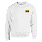 Sweat-shirt drapeau équateur broderie couleur coton mélangé