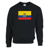 Sweat-shirt drapeau équateur coton mélangé brodé doux