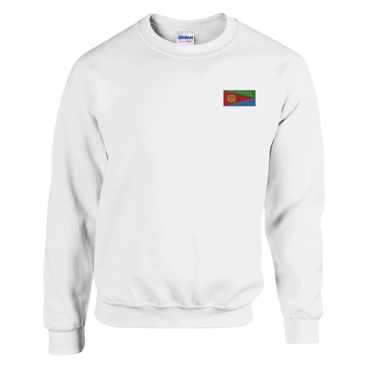 Sweat-shirt drapeau érythrée broderie couleur coton mélangé