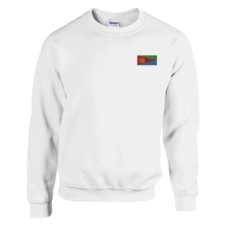 Sweat-shirt drapeau érythrée broderie couleur coton mélangé
