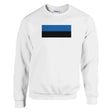 Sweat-shirt drapeau estonie coton mélangé brodé doux