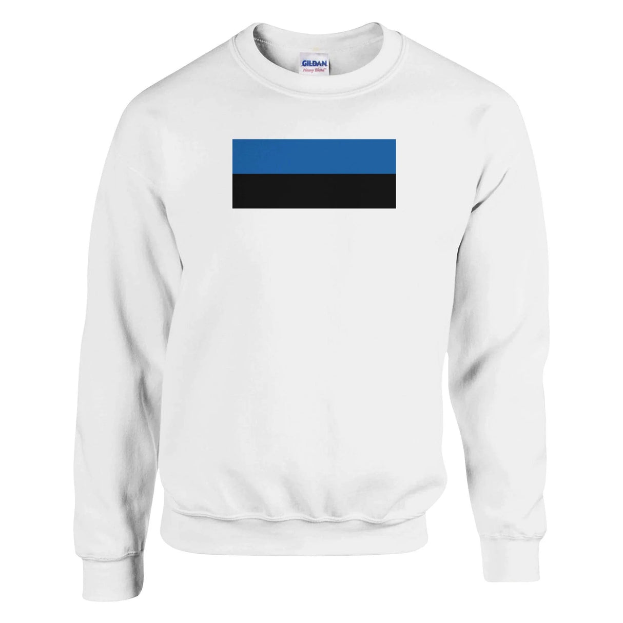 Sweat-shirt drapeau estonie coton mélangé brodé doux