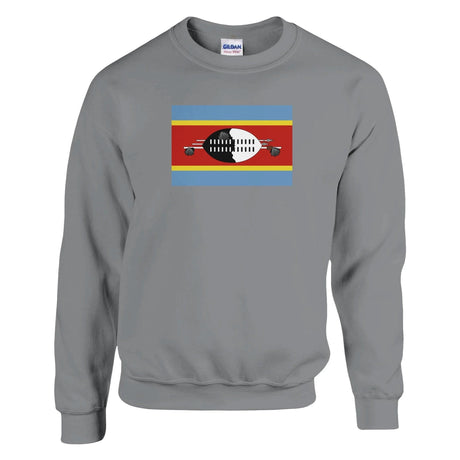 Sweat-shirt drapeau eswatini brodé coton mélangé doux
