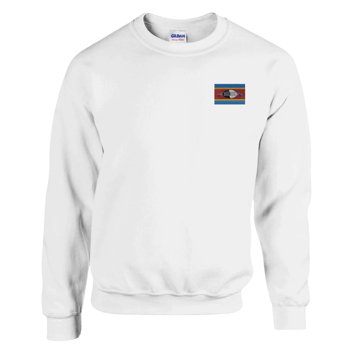 Sweat-shirt drapeau eswatini broderie couleur coton mélangé