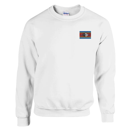 Sweat-shirt drapeau eswatini broderie couleur coton mélangé