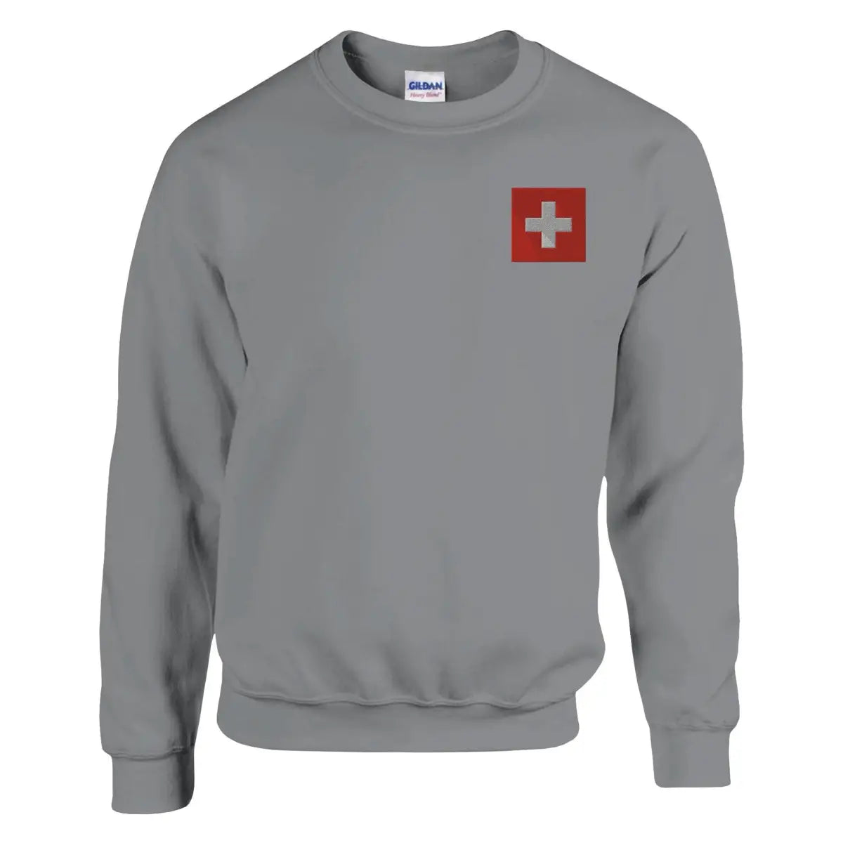 Sweat-shirt drapeau et armoiries de la suisse en broderie - pixelformaflag