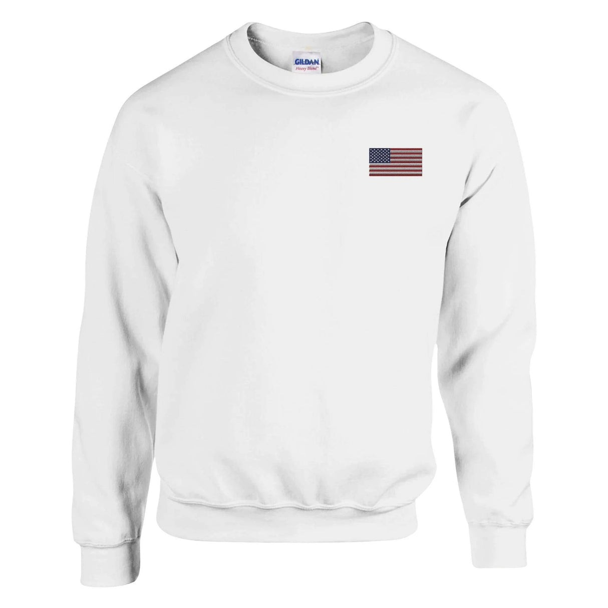Sweat-shirt drapeau états-unis broderie couleur coton mélangé