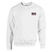 Sweat-shirt drapeau états-unis broderie couleur coton mélangé