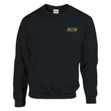 Sweat-shirt drapeau éthiopie broderie couleur coton mélangé