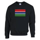 Sweat-shirt drapeau gambie coton mélangé brodé confortable