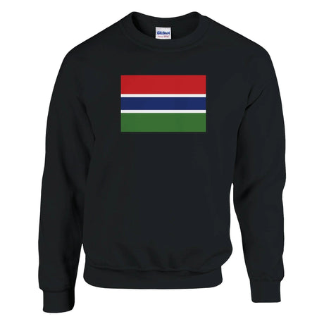 Sweat-shirt drapeau gambie coton mélangé brodé confortable