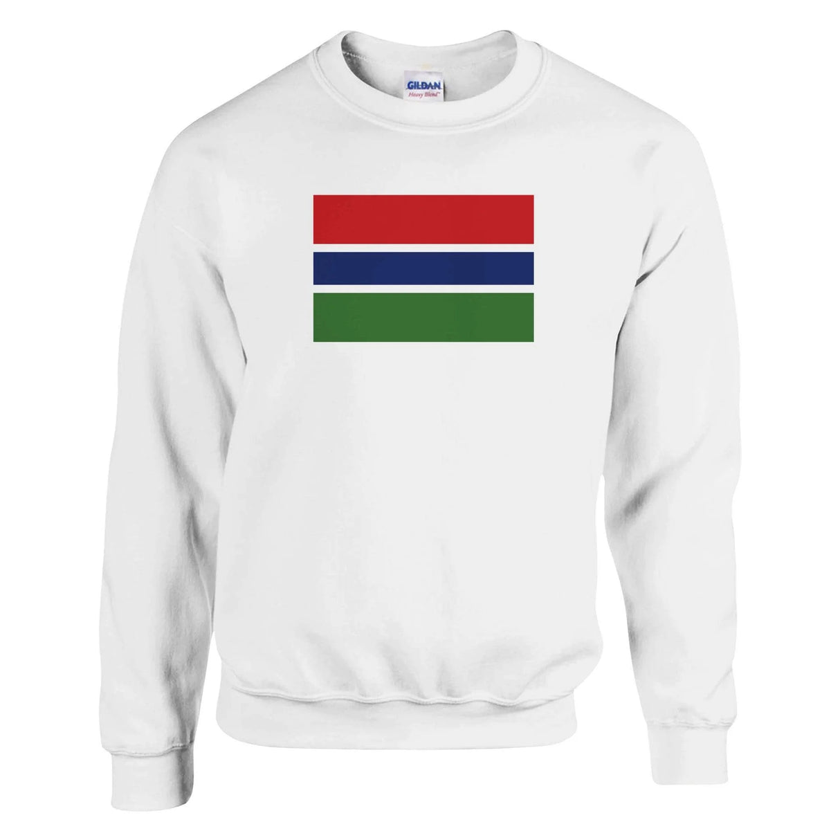 Sweat-shirt drapeau gambie coton mélangé brodé confortable