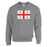 Sweat-shirt drapeau géorgie coton mélangé broderie