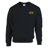 Sweat-shirt drapeau ghana broderie couleur coton mélangé