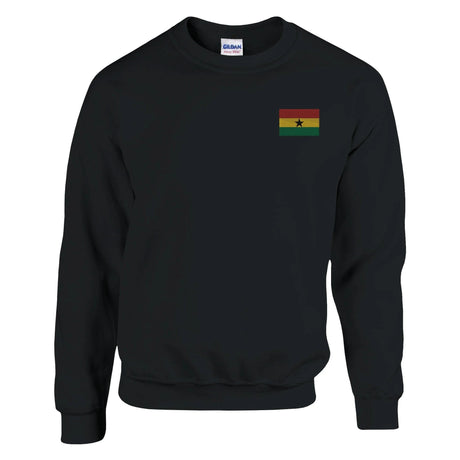 Sweat-shirt drapeau ghana broderie couleur coton mélangé