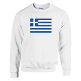 Sweat-shirt drapeau grèce coton mélangé brodé doux