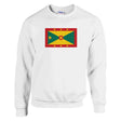 Sweat-shirt drapeau grenade coton mélangé brodé doux