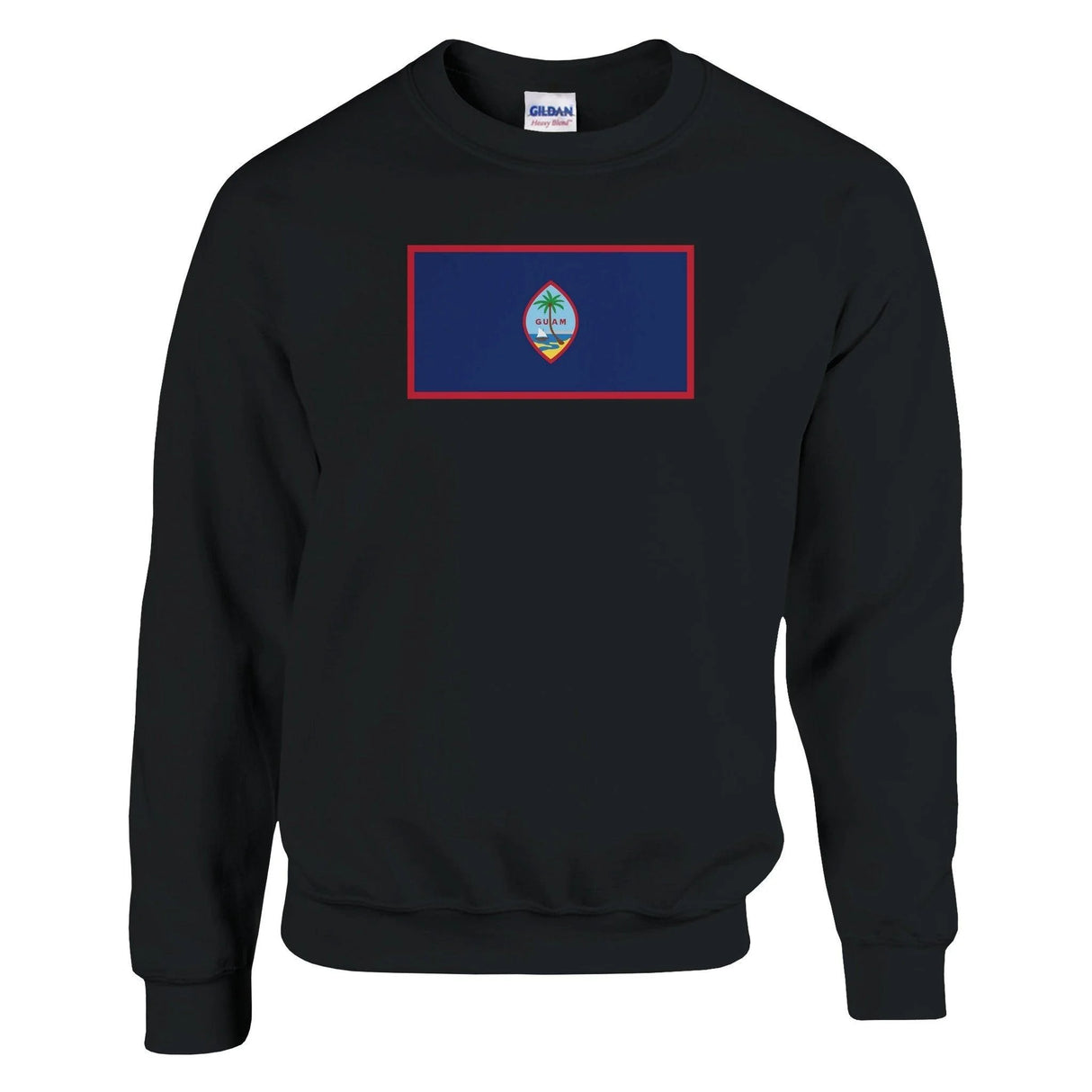Sweat-shirt drapeau guam coton mélangé broderie couleur
