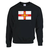 Sweat-shirt drapeau guernesey coton mélangé brodé doux