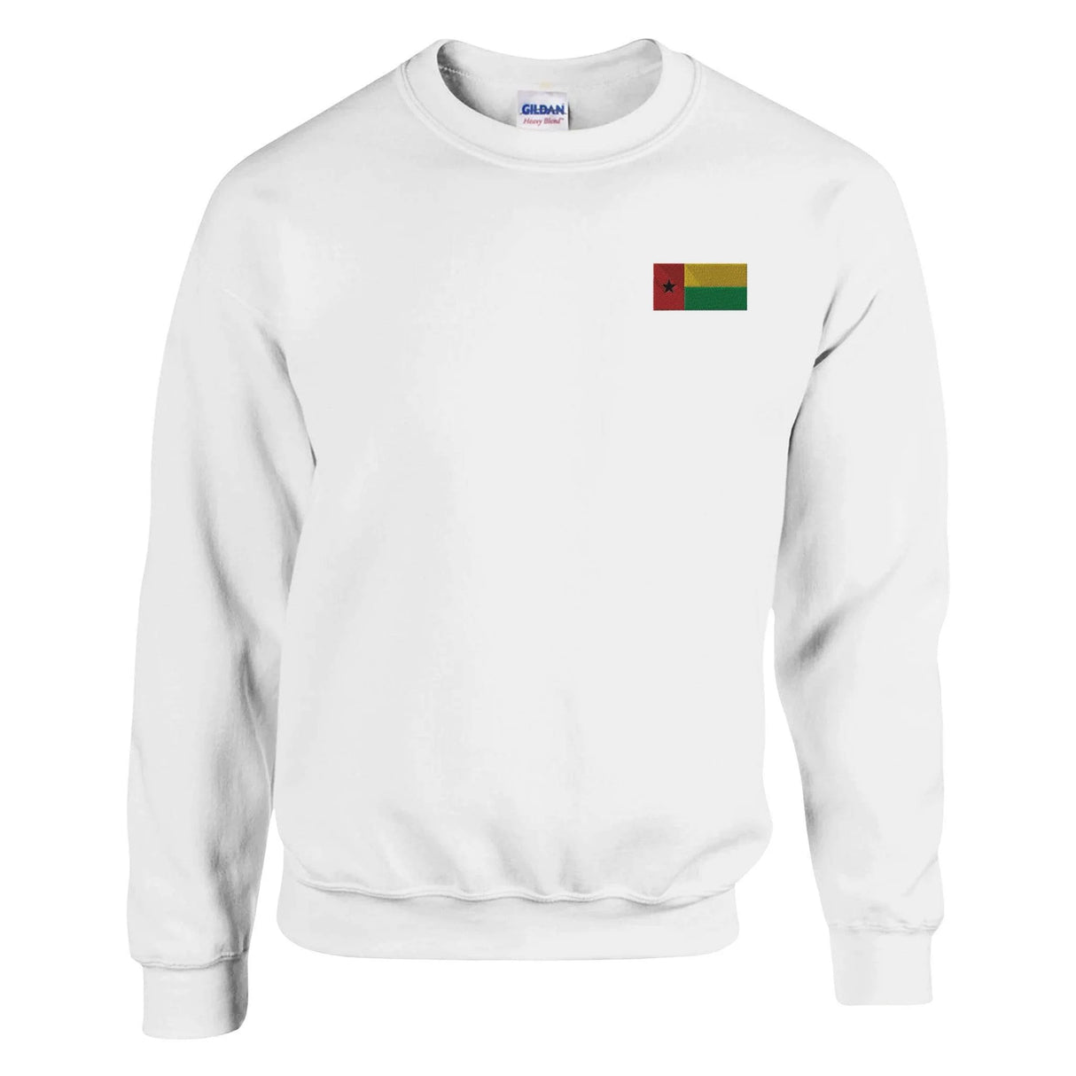 Sweat-shirt drapeau guinée-bissau broderie coton mélangé