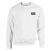 Sweat-shirt drapeau hongrie broderie couleur coton mélangé