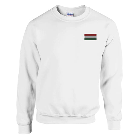 Sweat-shirt drapeau hongrie broderie couleur coton mélangé
