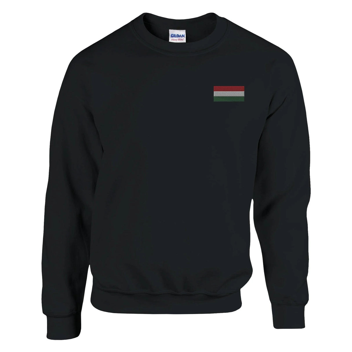 Sweat-shirt drapeau hongrie broderie couleur coton mélangé