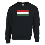 Sweat-shirt drapeau hongrie coton mélangé brodé élégant