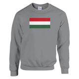 Sweat-shirt drapeau hongrie coton mélangé brodé élégant