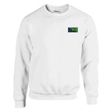 Sweat-shirt drapeau île christmas broderie coton mélangé