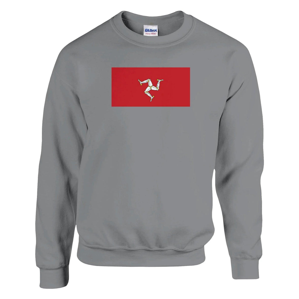 Sweat-shirt drapeau île de man coton mélangé brodé