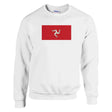 Sweat-shirt drapeau île de man coton mélangé brodé