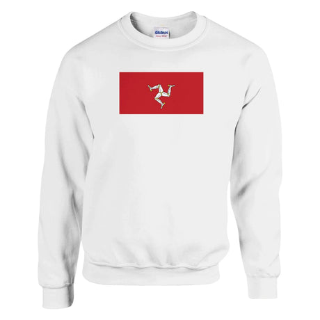 Sweat-shirt drapeau île de man coton mélangé brodé