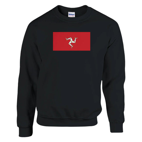 Sweat-shirt drapeau île de man coton mélangé brodé