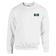 Sweat-shirt drapeau île norfolk broderie coton mélangé