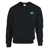Sweat-shirt drapeau île norfolk broderie coton mélangé