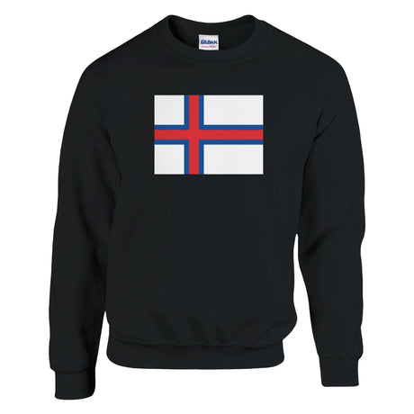 Sweat-shirt drapeau îles féroé coton mélangé brodé