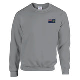 Sweat-shirt drapeau îles pitcairn broderie coton mélangé