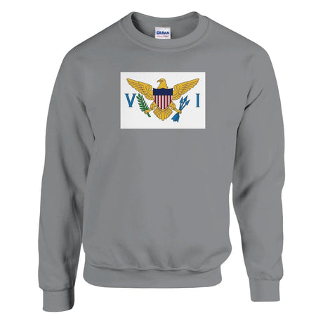 Sweat-shirt drapeau îles vierges coton mélangé brodé
