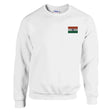 Sweat-shirt drapeau inde broderie couleur coton mélangé