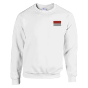 Sweat-shirt drapeau indonésie broderie couleur coton mélangé