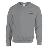 Sweat-shirt drapeau iran broderie couleur coton mélangé